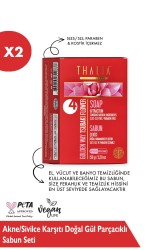 Thalia - Akne/Sivilce Karşıtı Doğal Gül Parçacıklı Sabun Seti