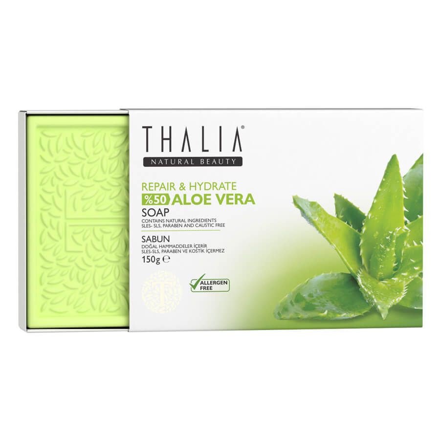Thalia Onarıcı Etkili %50 Aloe Vera Özlü Doğal Katı Sabun - 75 gr x 2