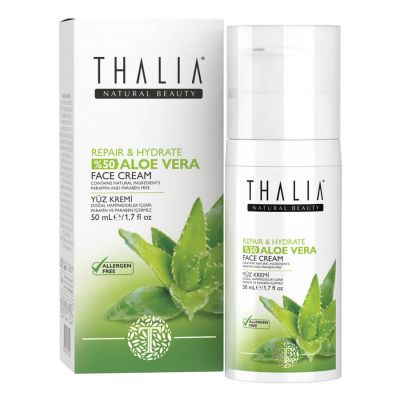 Thalia - Thalia Onarıcı Etkili %50 Aloe Vera Özlü Yüz Bakım Kremi 50ml