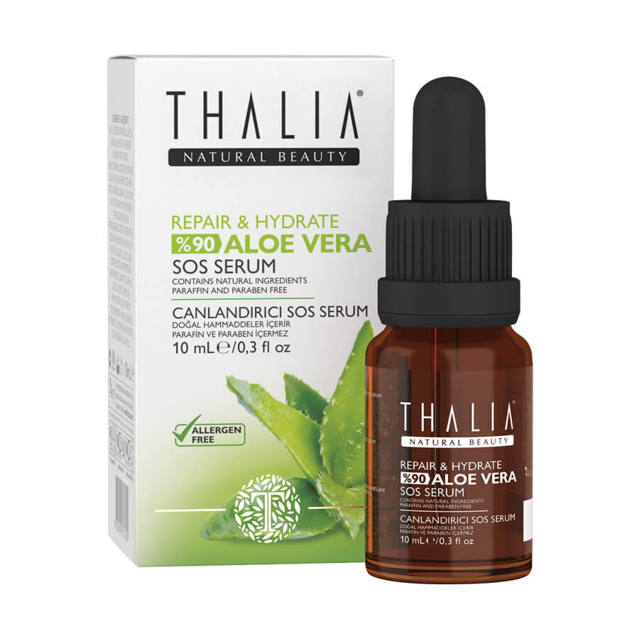 Thalia %90 Aloe Vera Özlü Onarıcı Etkili Cilt & Saç Bakım Serumu - 10ml