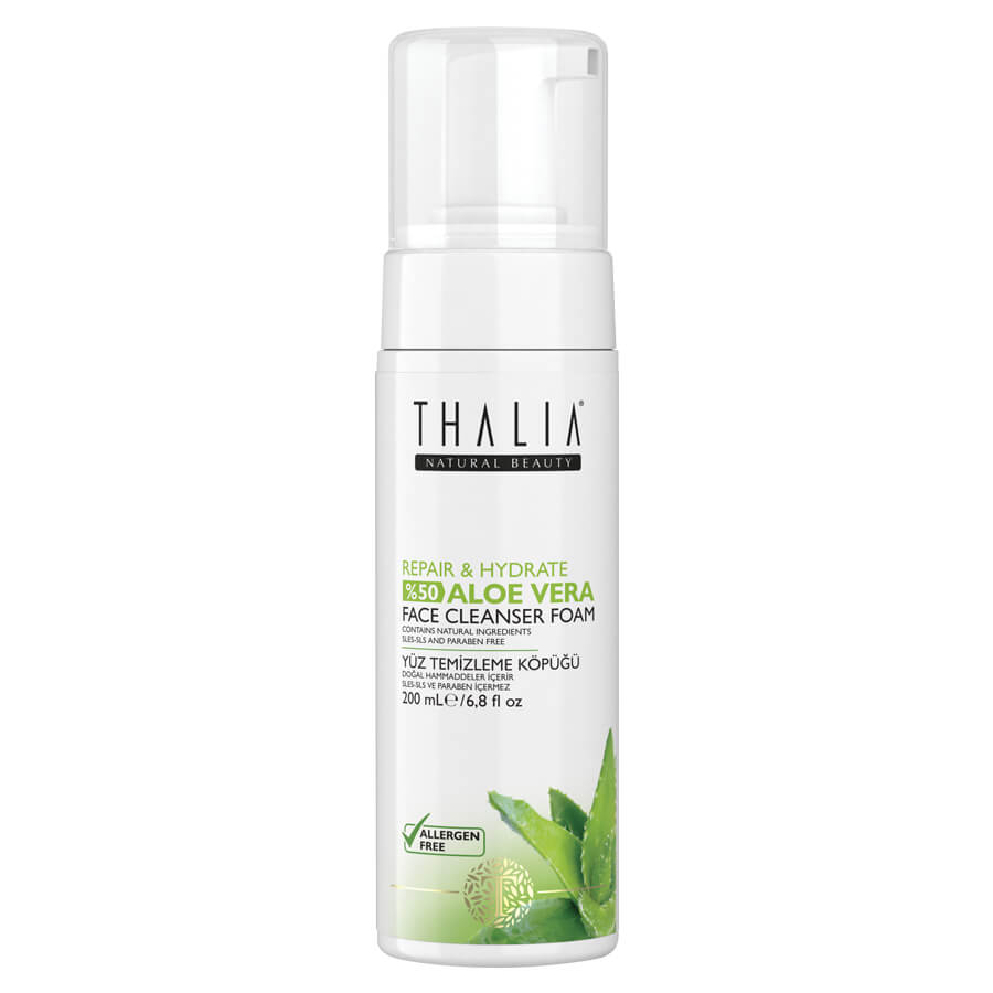 Thalia Onarıcı Etkili %50 Aloe Vera Özlü Yüz Temizleme Köpüğü - 200 ml