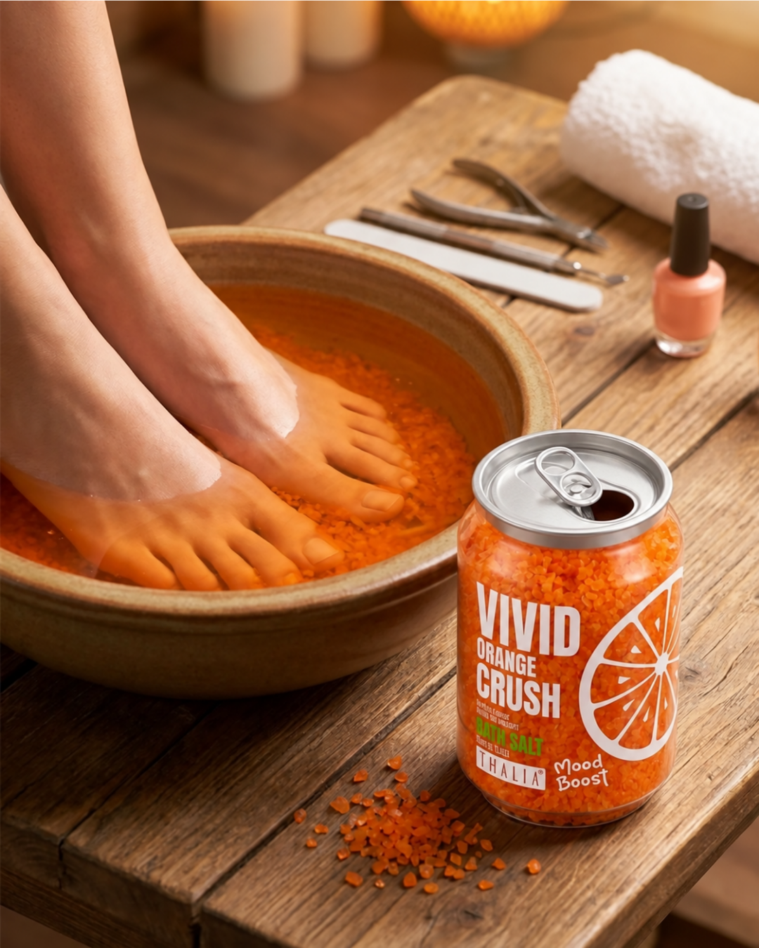 Mood Boost Banyo Tuzu Vivid Orange Crush — Portakal Özlü Renkli Kristal 260 g