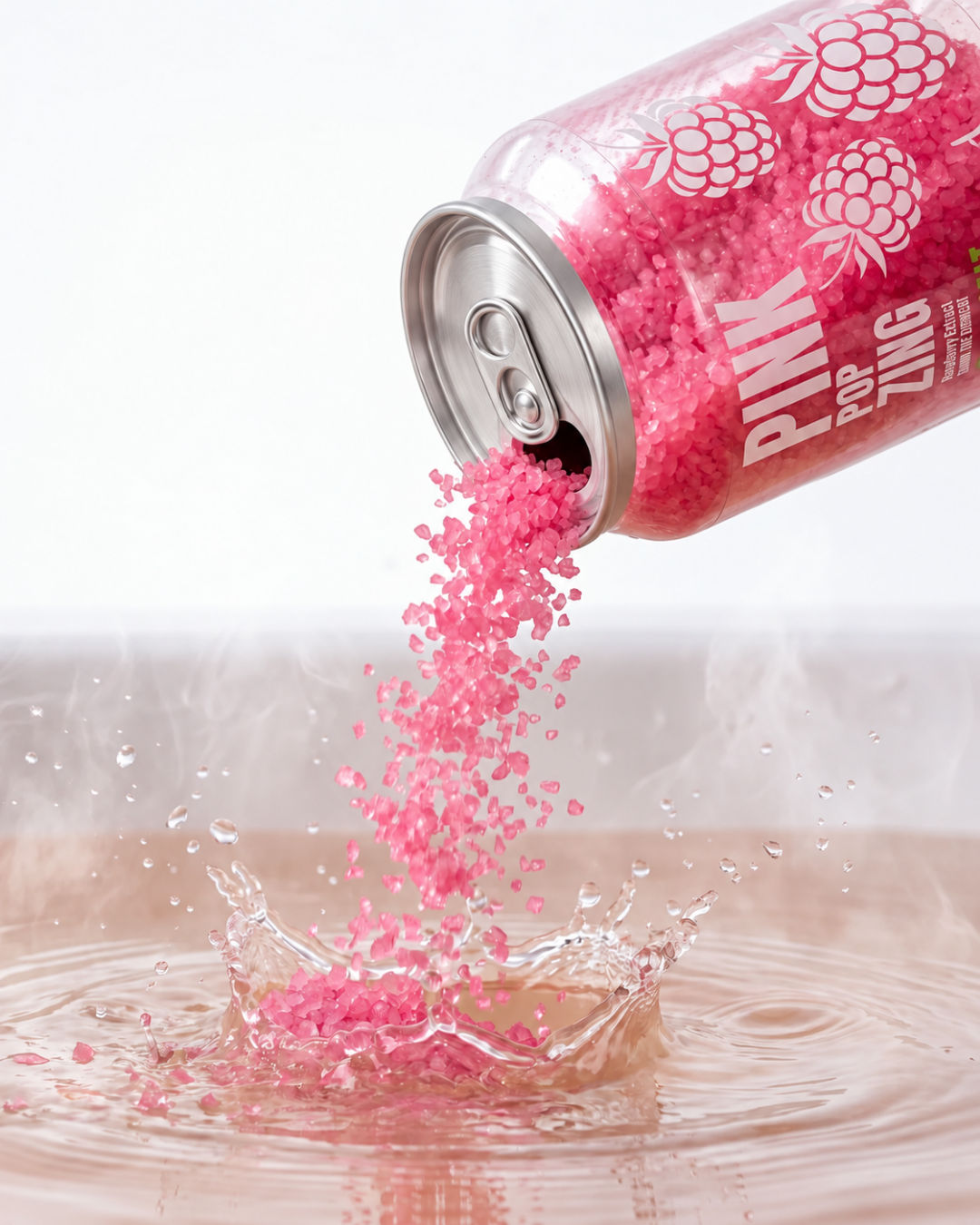Mood Boost Banyo Tuzu Pink Pop Zing — Ahududu Özlü Renkli Kristal 260 g