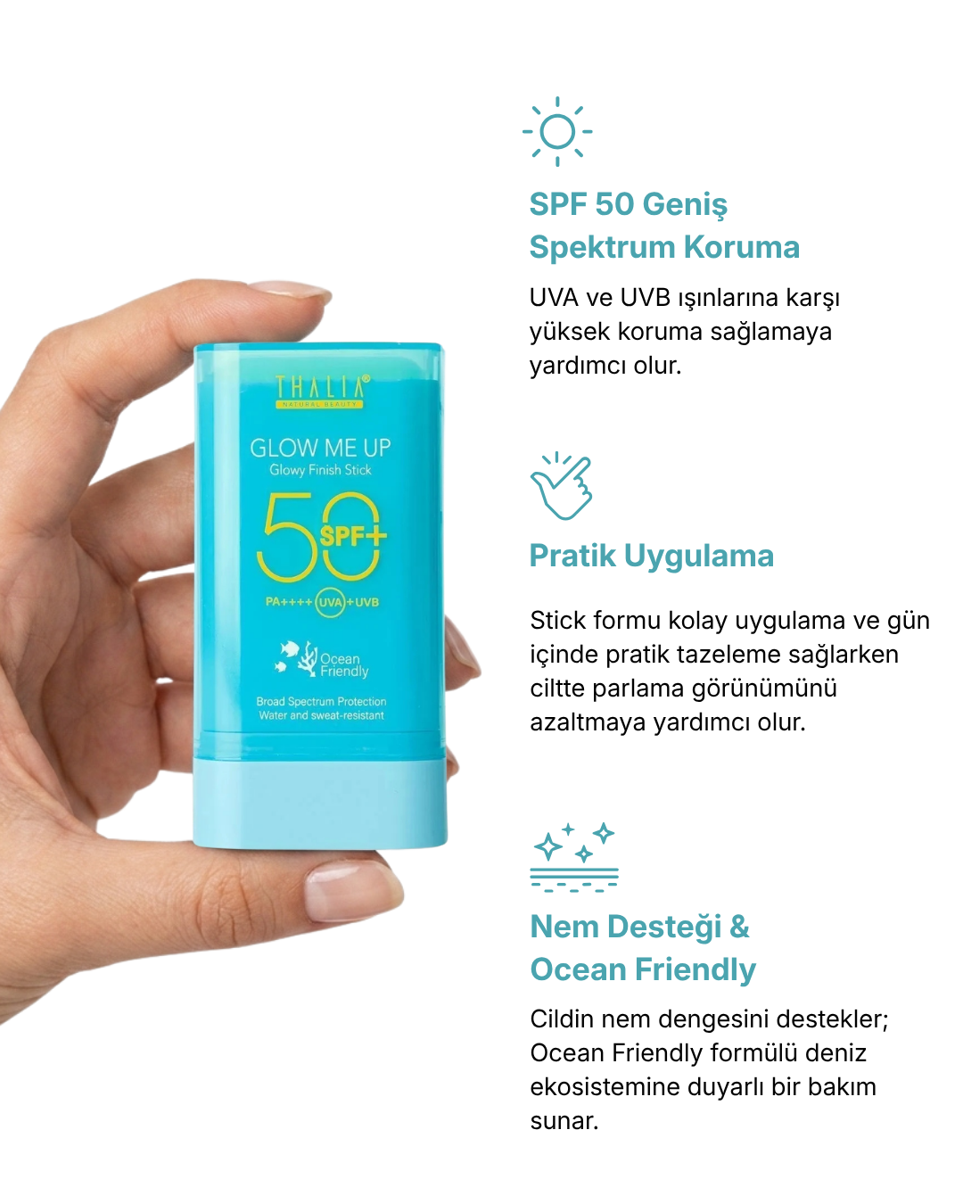 50 SPF Yeni Nesil Filtreli Aydınlatıcı Stick Güneş Kremi 20ml — görsel 3