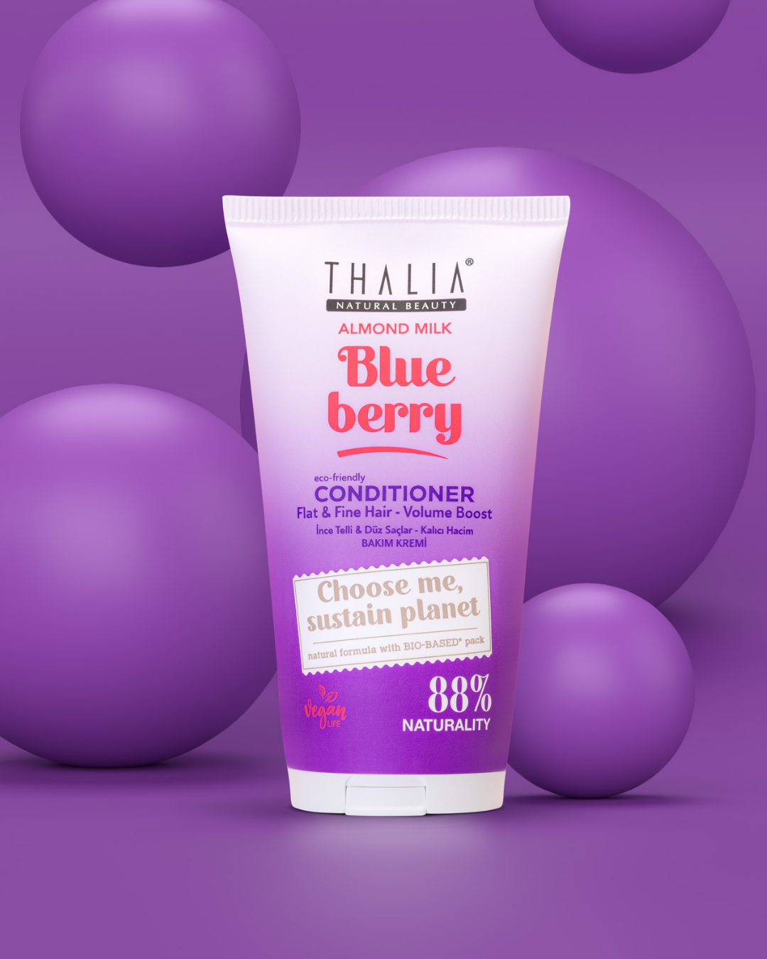 Almond Milk & Blueberry İnce Telli & Düz Saçlar İçin Bakım Kremi 150ml — görsel 4