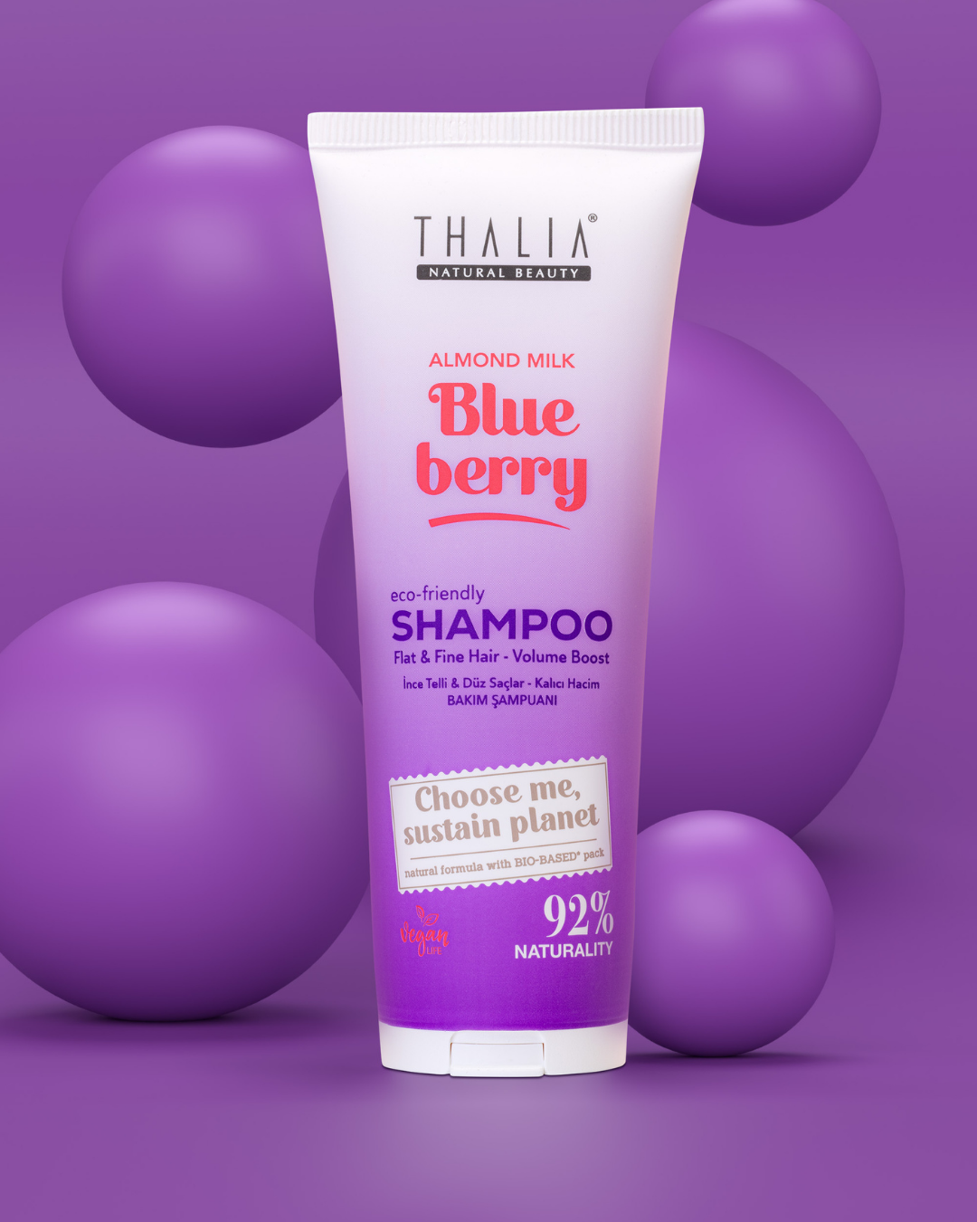 Almond Milk & Blueberry İnce Telli & Düz Saçlara Özel Bakım Şampuanı 250ml — görsel 4
