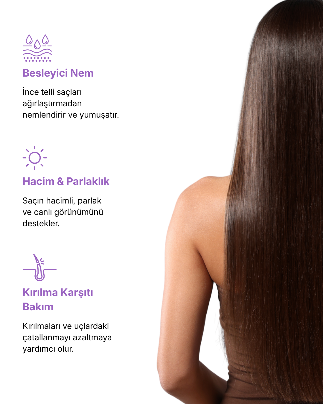 Almond Milk & Blueberry İnce Telli & Düz Saçlara Özel Sıvı Saç Kremi 200ml — görsel 3