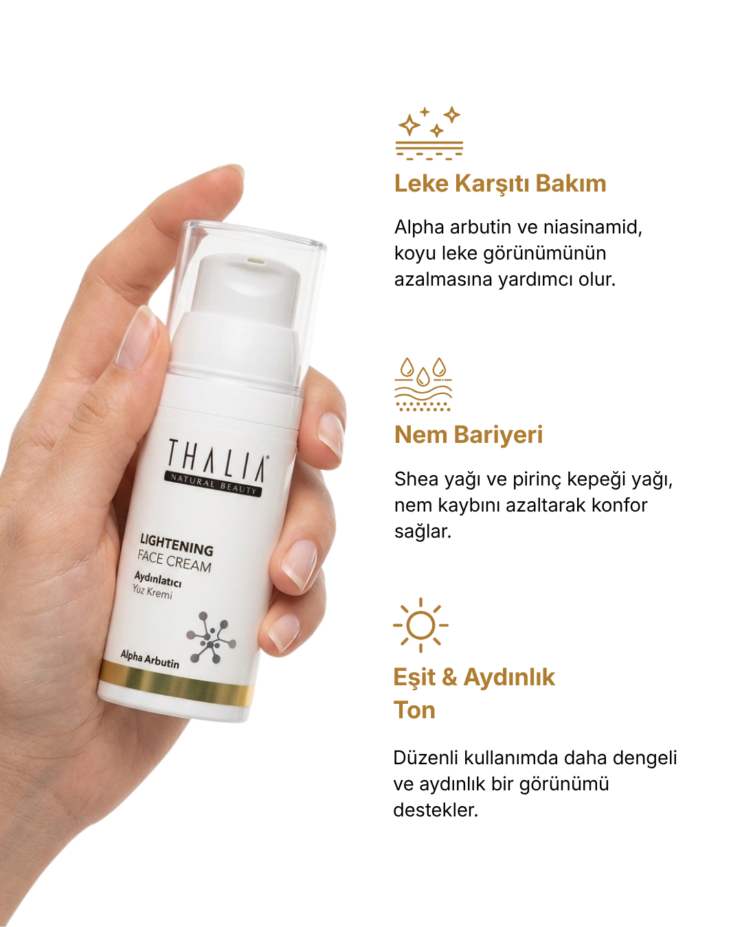 Alpha Arbutin Lightening Aydınlatıcı Yüz Bakım Kremi 50 ml — görsel 3