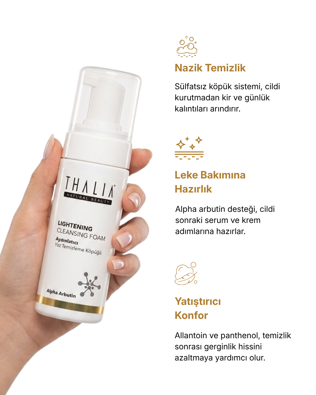 Alpha Arbutin Lightening Aydınlatıcı Yüz Temizleme Köpüğü 150 ml — görsel 3