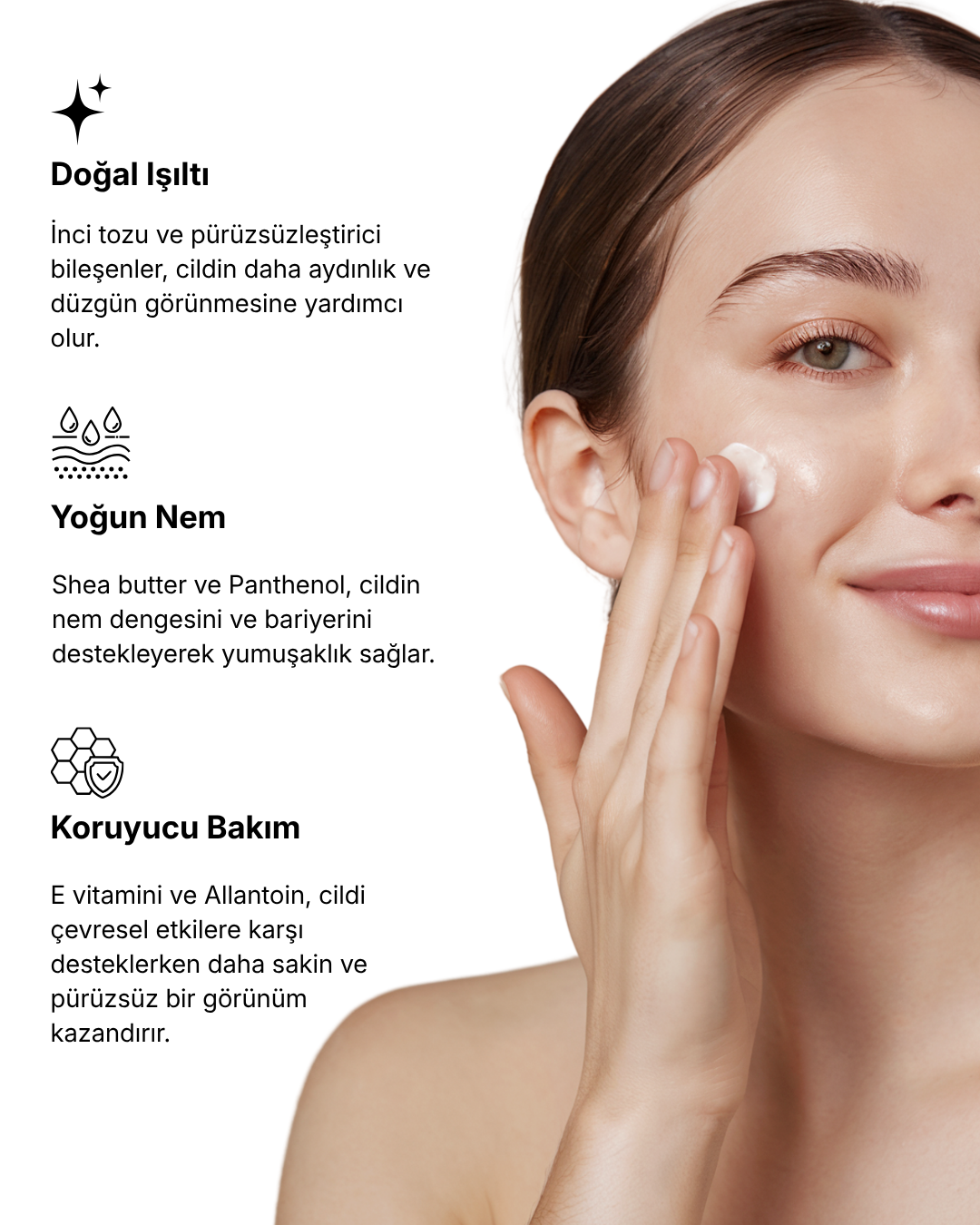 Cilt Bakım Kremi 250 ml İnci Tozu Özlü — görsel 3