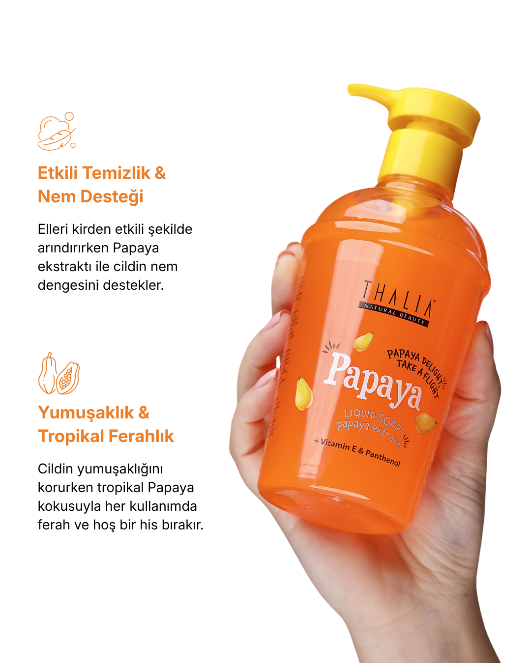 Papaya Kokulu Sıvı El Sabunu 400ml — görsel 3