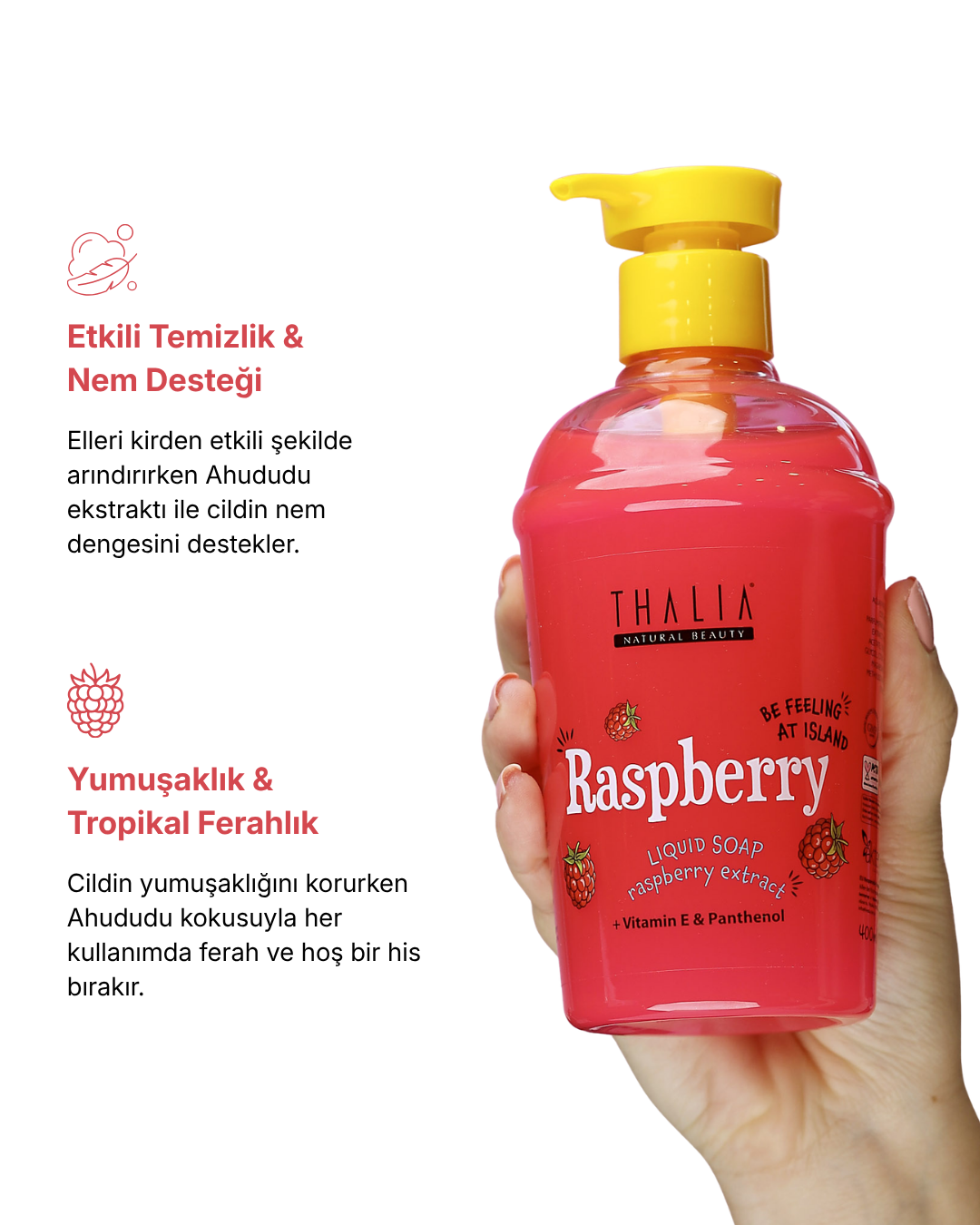 Cocktail Serisi Raspberry Sıvı El Sabunu — görsel 3