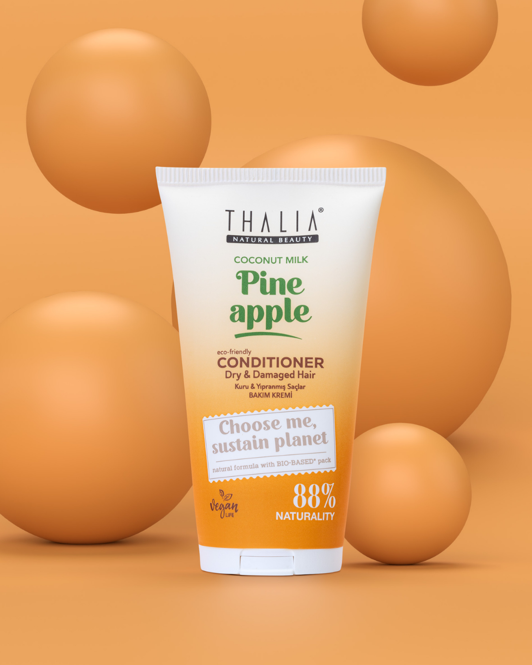 Coconut Milk & Pine Apple Kuru & Yıpranmış Saçlara Özel Bakım Kremi 150ml — görsel 4