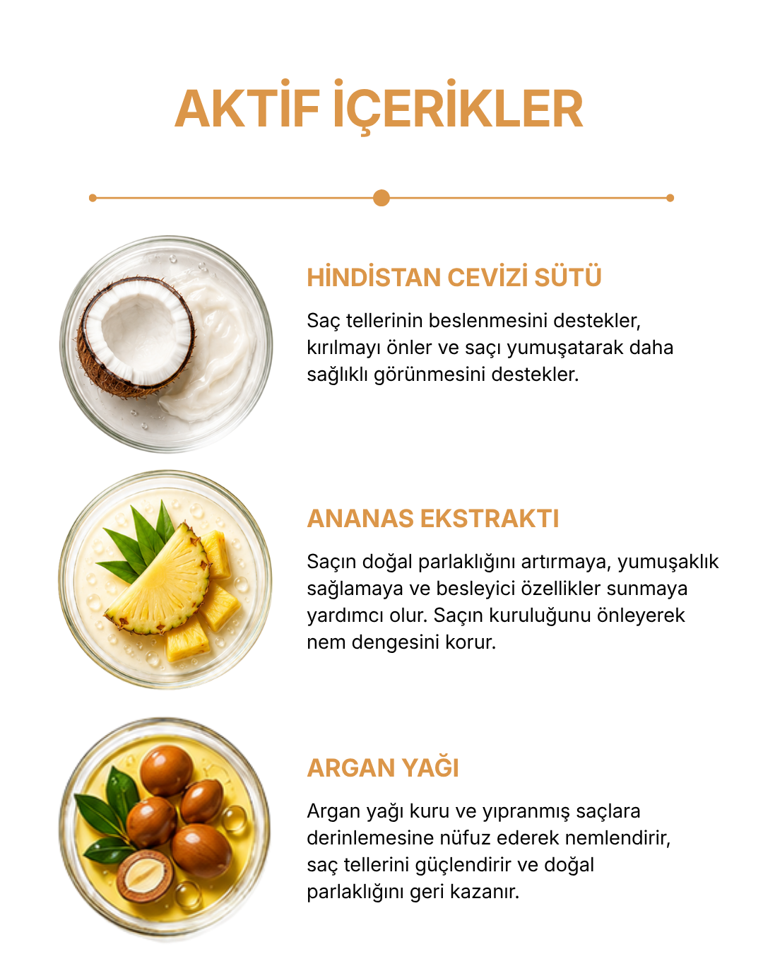 Coconut Milk & Pine Apple Kuru & Yıpranmış Saçlara Özel Bakım Kremi 150ml — görsel 5