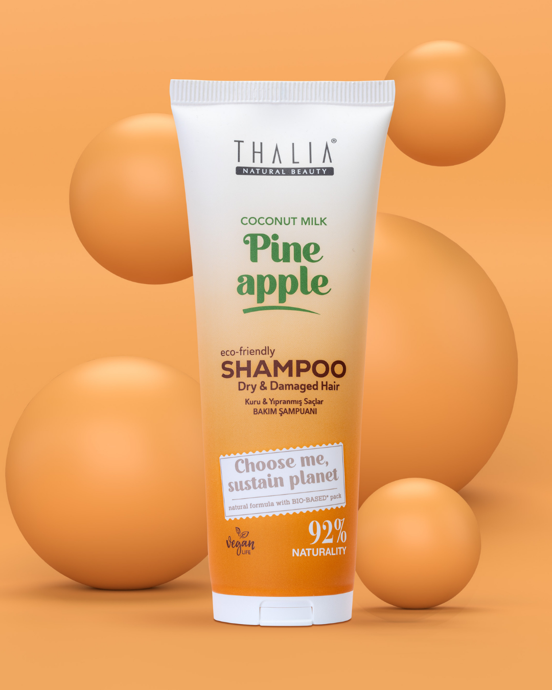 Coconut Milk & Pine Apple Kuru & Yıpranmış Saçlara Özel Bakım Şampuanı 250ml — görsel 4