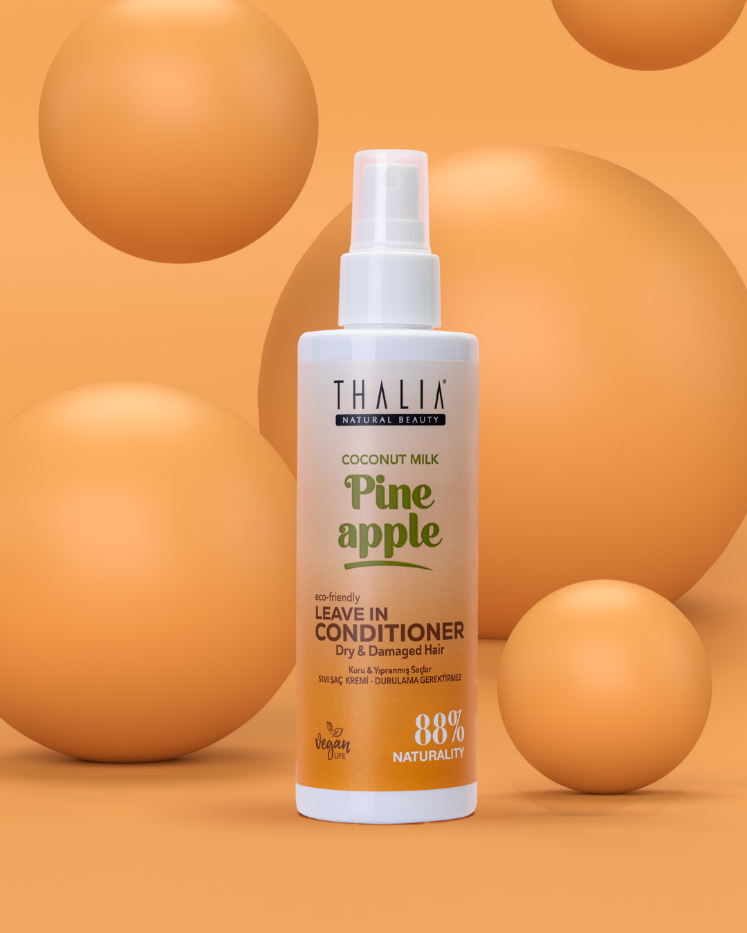 Coconut Milk & Pine Apple Kuru & Yıpranmış Saçlara Özel Sıvı Saç Kremi 200ml — görsel 4