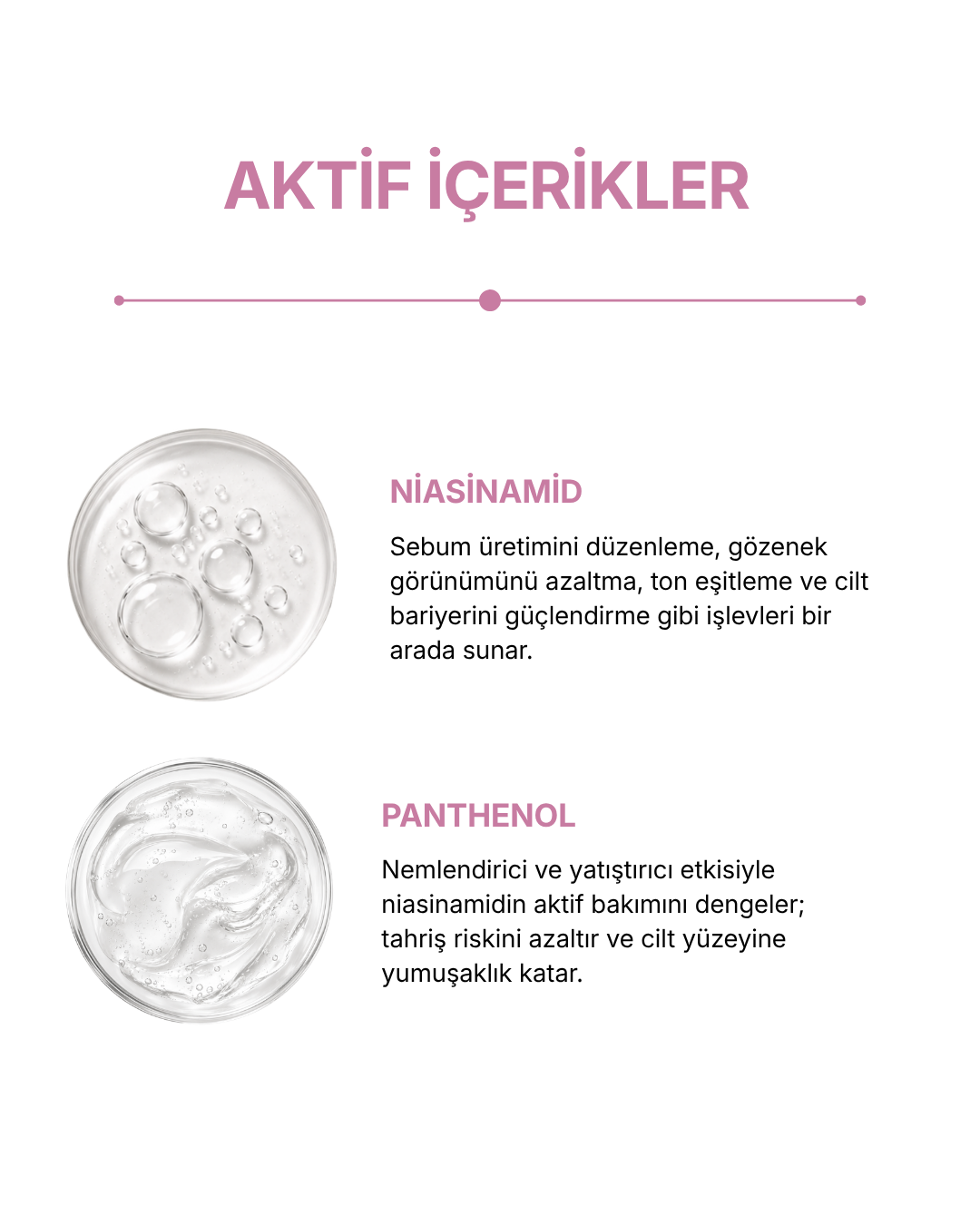 Gözenek ve Yağ Dengesi Cilt Bakım Serumu %5 Niasinamid & Panthenol 30 ml — görsel 5
