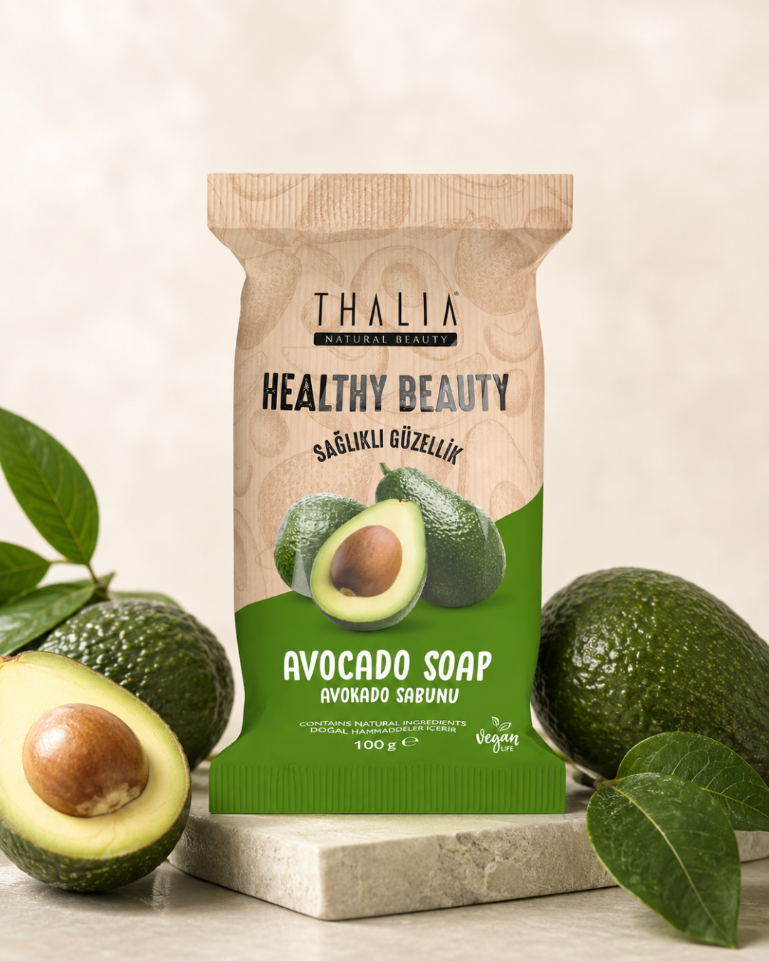 Healthy&Beauty Avokado Doğal Katı Sabun 100gr — görsel 6
