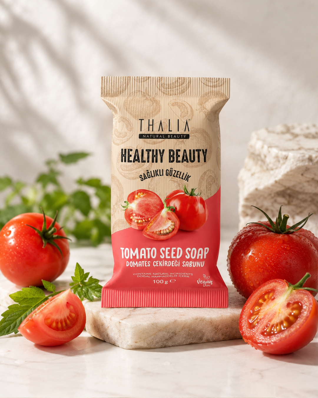 Healthy&beauty Doğal Katı Sabun 100 g 🍅 Domates Özlü — görsel 5