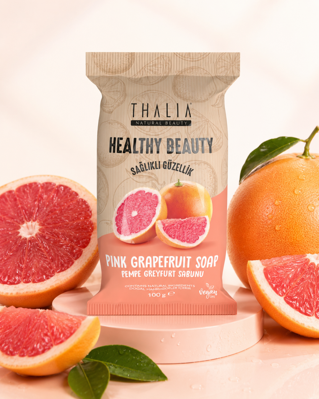 Healthy&beauty Doğal Katı Sabun 100 g 🍊 Greyfurt Özlü — görsel 5
