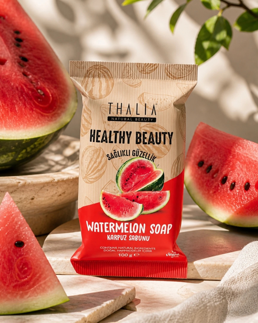 Healthy&beauty Doğal Katı Sabun 100 g 🍉 Karpuz Özlü — görsel 5