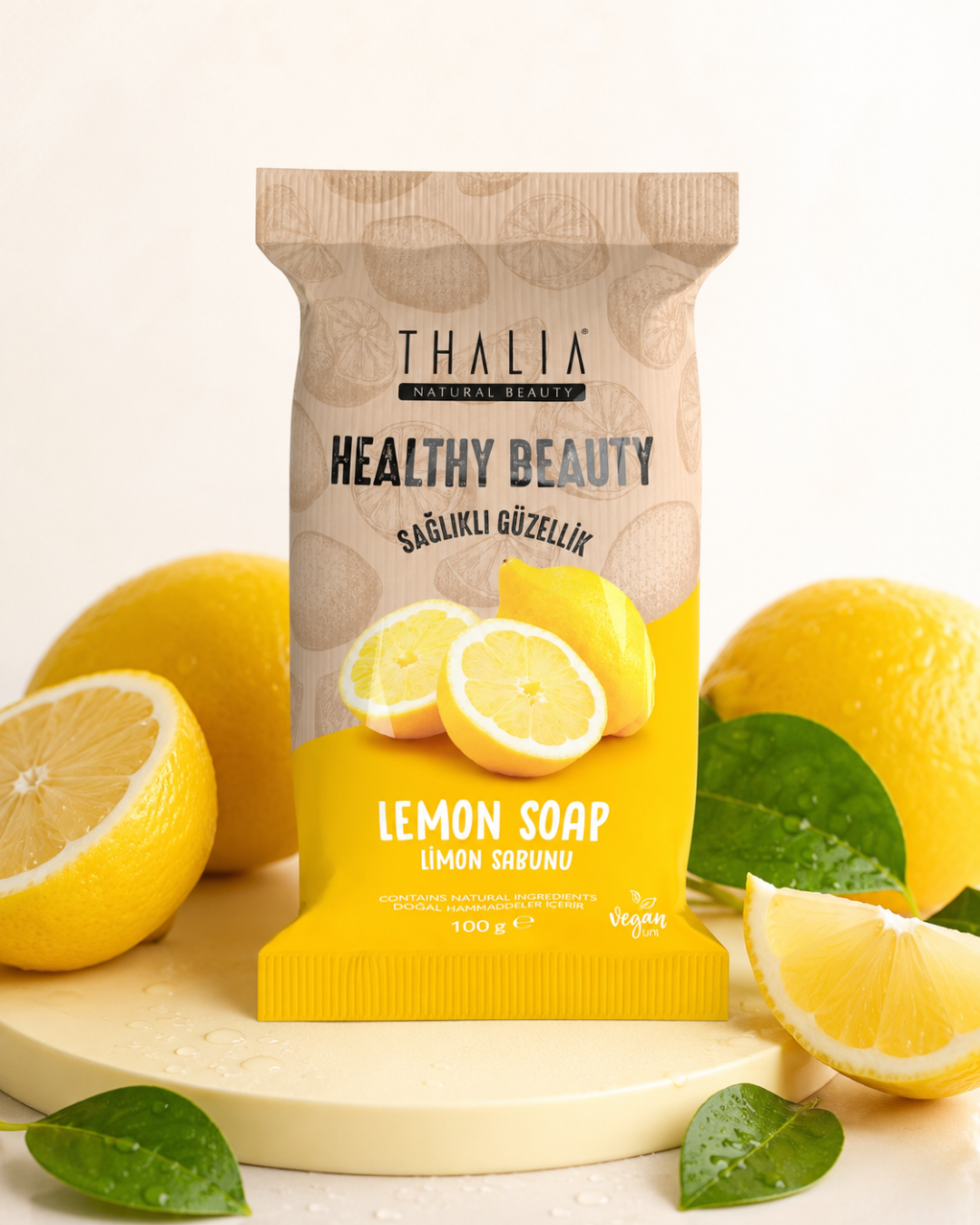 Healthy&beauty Doğal Katı Sabun 100 g 🍋 Limon Özlü — görsel 5