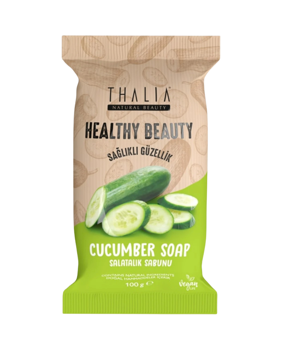 Healthy&beauty Doğal Katı Sabun 100 g 🥒 Salatalık Özlü — görsel 1