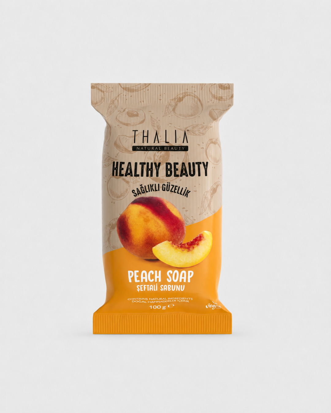 Healthy&beauty Doğal Katı Sabun 100 g 🍑 Şeftali Özlü — görsel 7