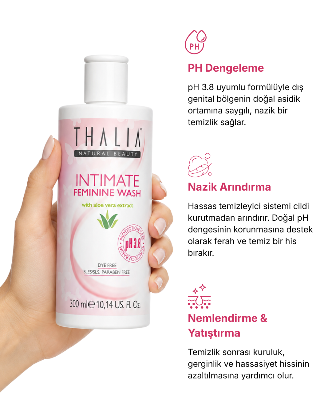 Intimate Feminine Wash pH 3.8 Intim Yıkama Jeli 300 ml — görsel 3