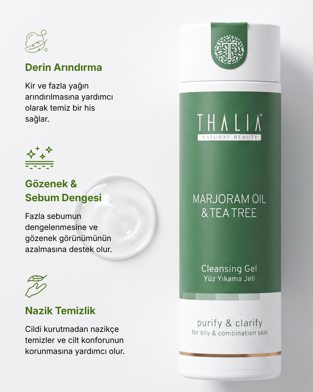 Marjoram Oil & Tea Tree Cleansing Gel — görsel 3