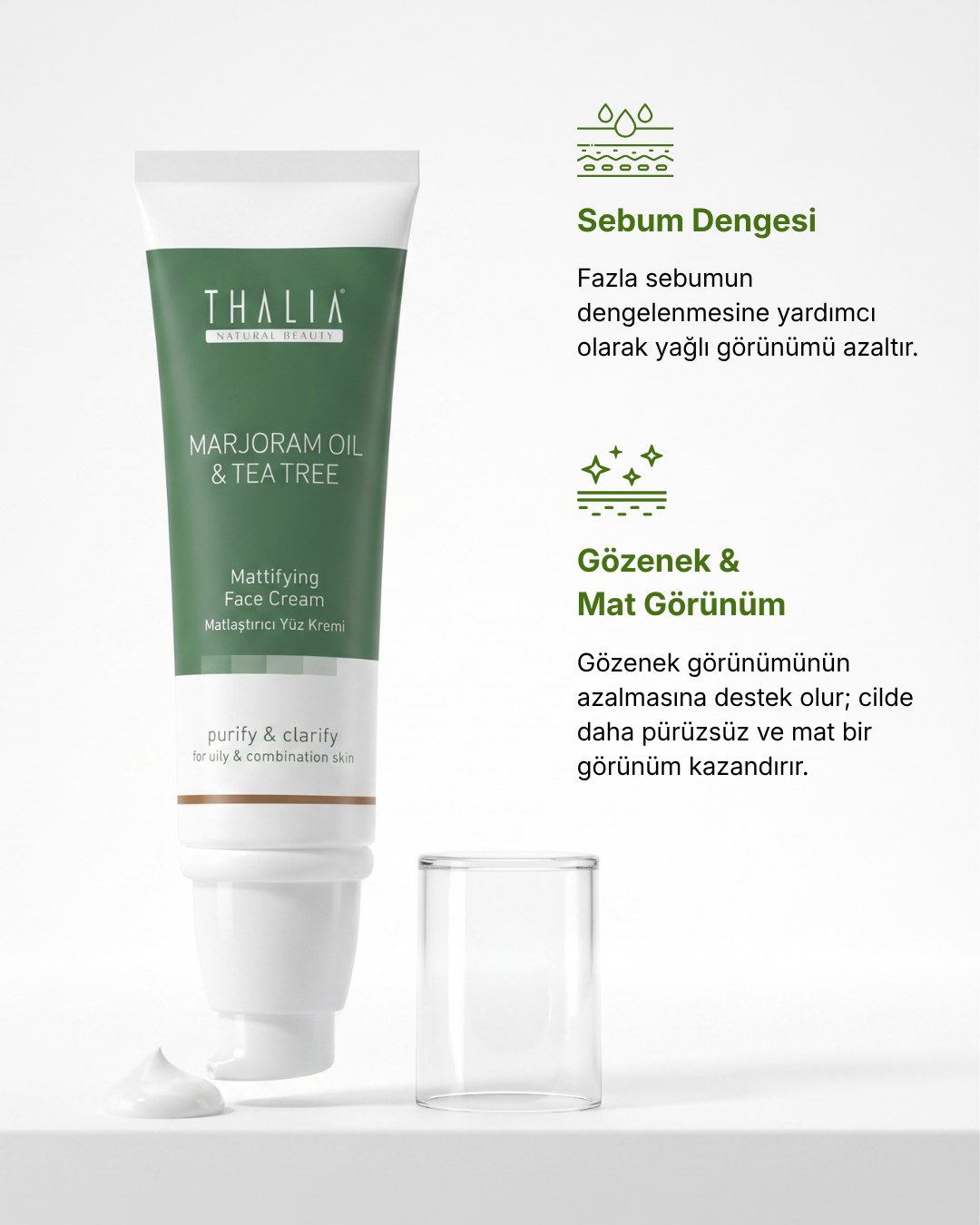 Marjoram Oil & Tea Tree Mattifying Face Cream — görsel 3