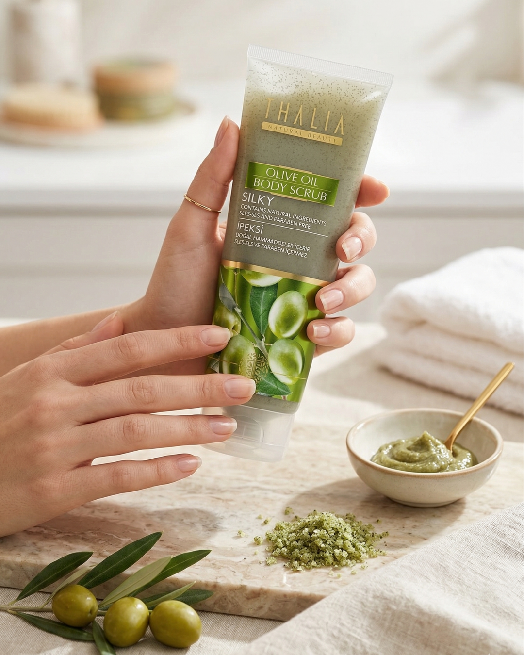 Nemlendirici Etkili Zeytinyağlı Vücut Peeling — görsel 2