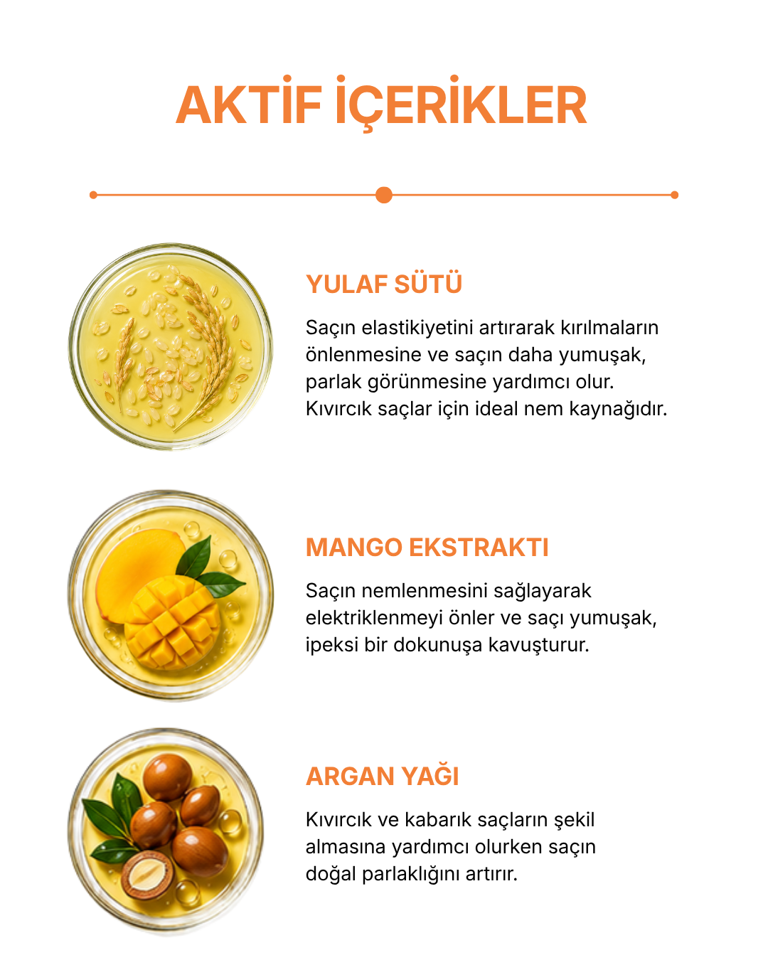 Oat Milk & Mango Kıvırcık & Kabarık Saçlara Özel Bakım Kremi 150ml — görsel 5