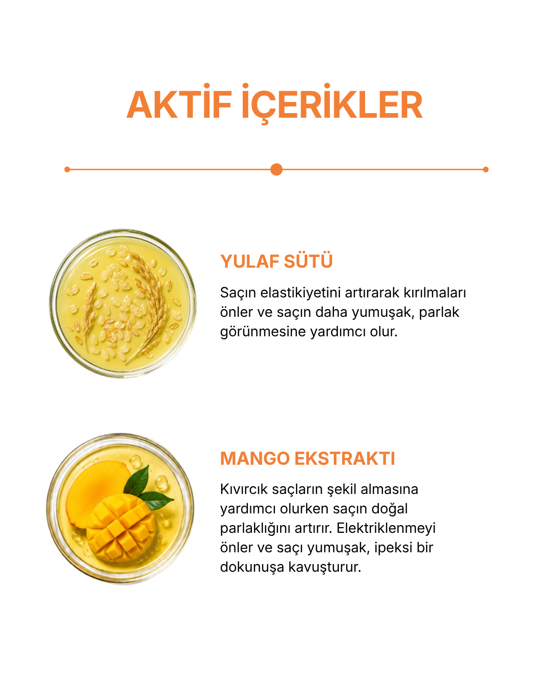 Oat Milk & Mango Kıvırcık & Kabarık Saçlara Özel Sıvı Bakım Kremi 200ml — görsel 5