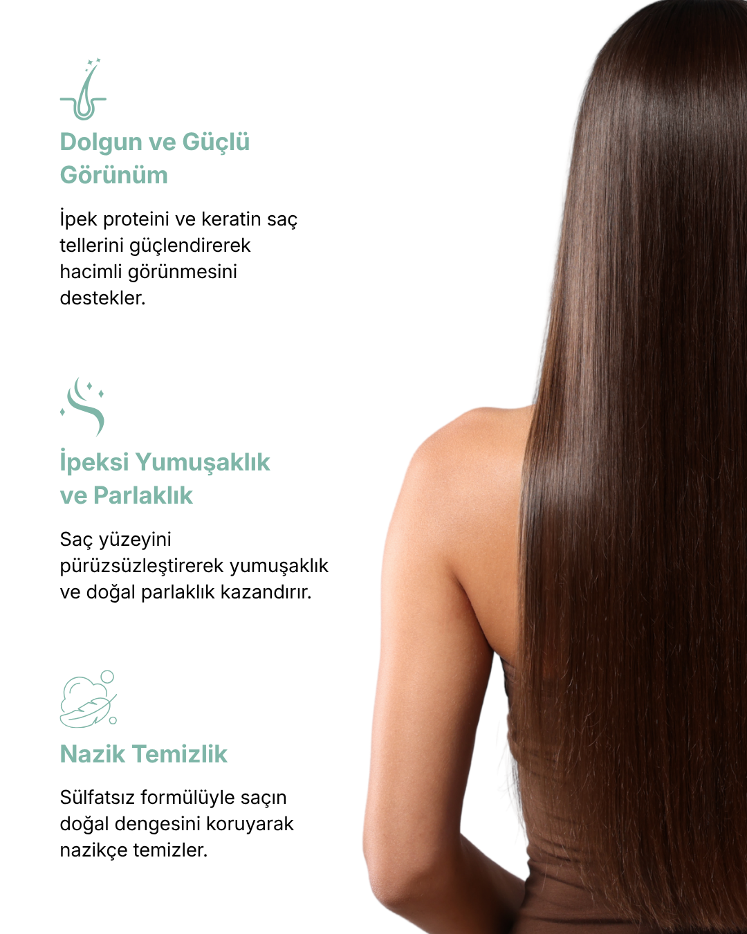 Pro Keratin & Silk Dolgunlaştırıcı Saç Bakım Şampuanı 300ml — görsel 3