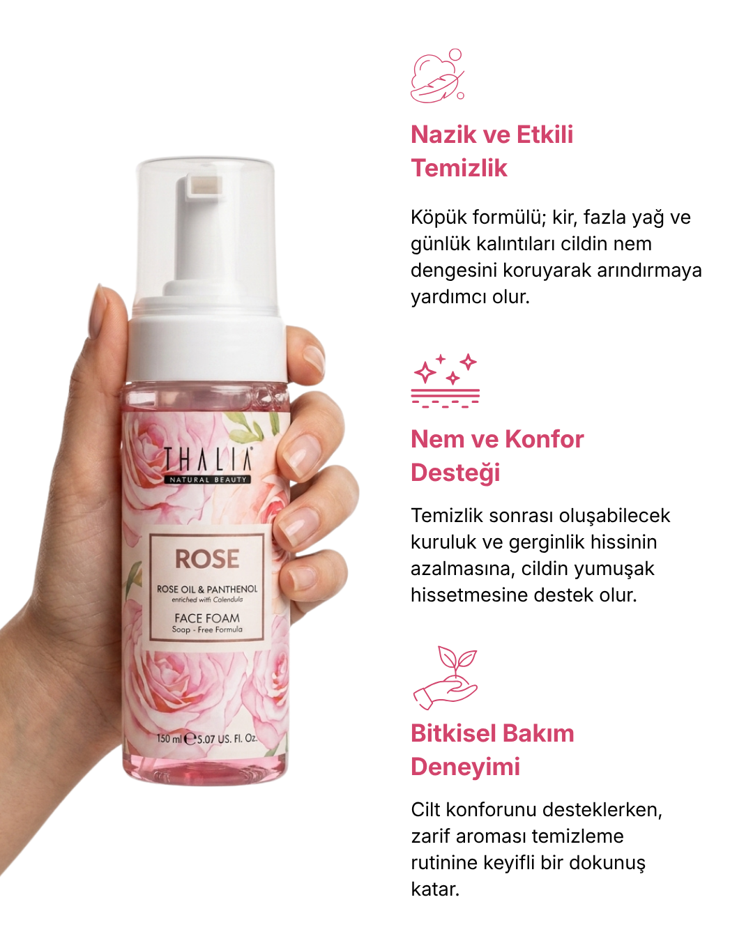 Rose Yüz Temizleme Köpüğü — görsel 3