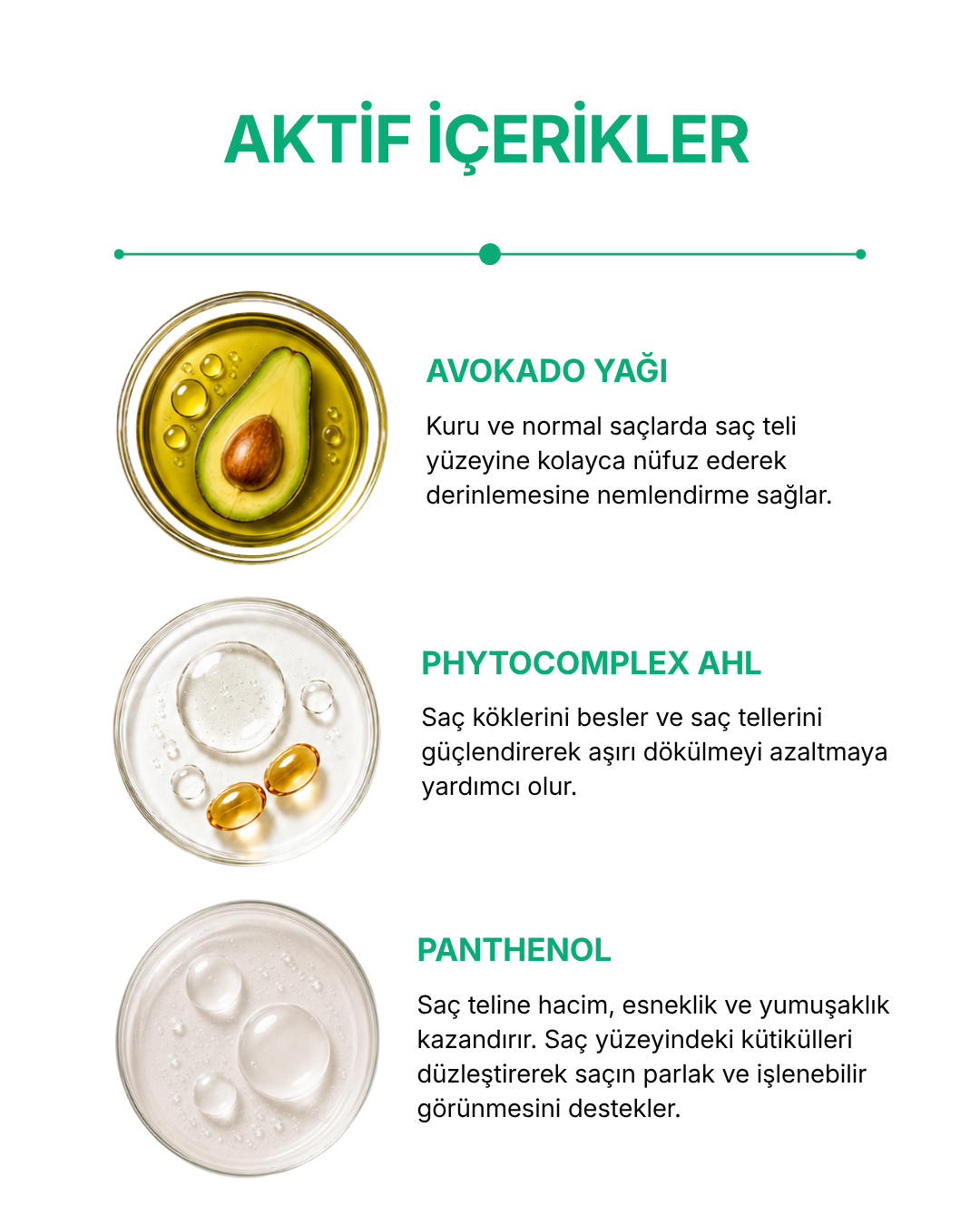 Şampuan 300 ml Avokado Özlü — Normal ve Kuru Saçlar — görsel 5