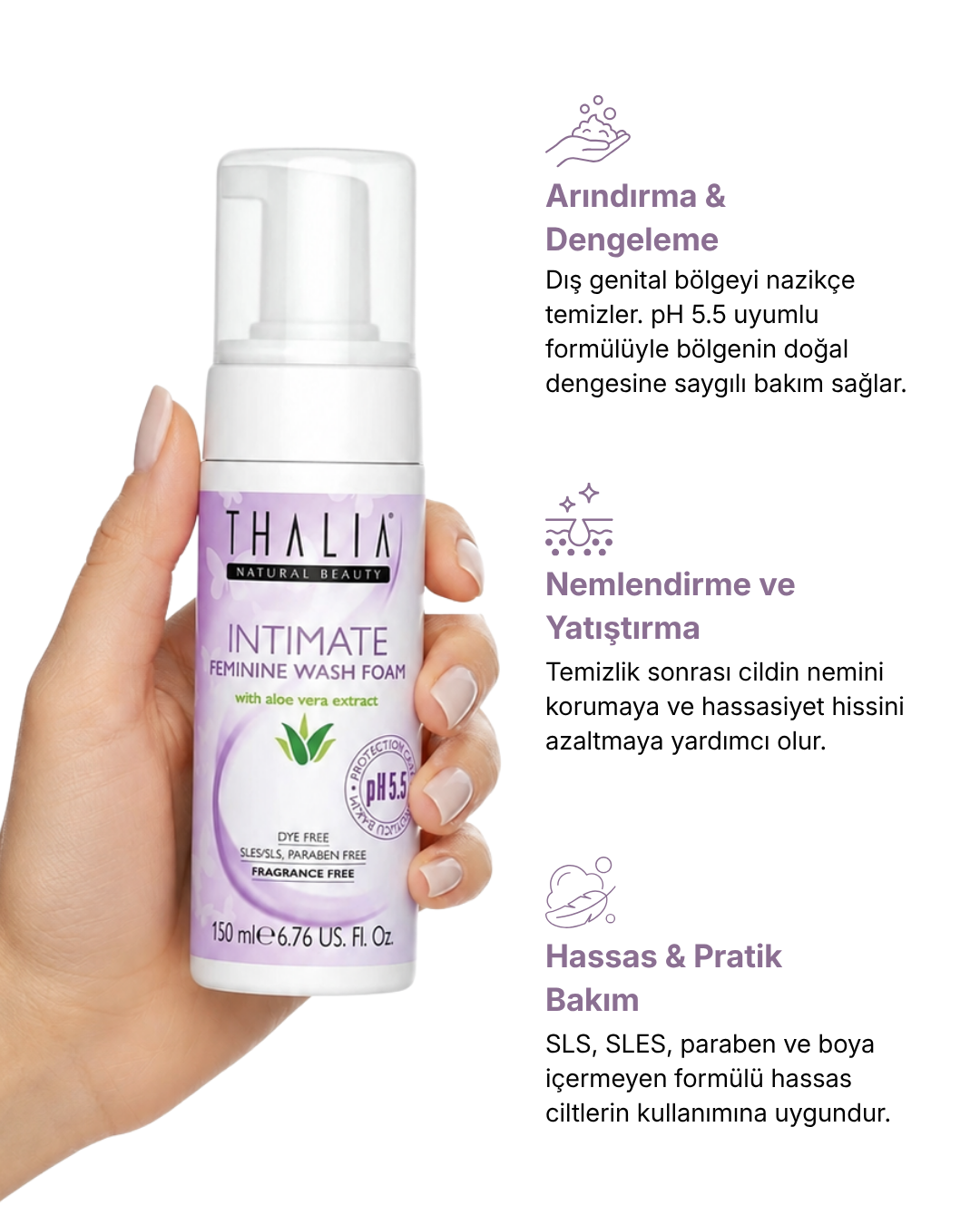 Sensitive Hygiene İntim Yıkama Köpüğü 40+ Parfümsüz — görsel 3