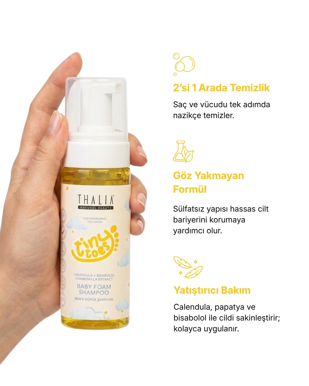 Tiny Toes Köpük Bebek Şampuanı — görsel 4