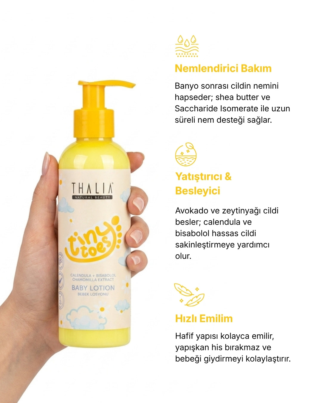 Tiny Toes Nemlendiricili Bebek Losyonu — görsel 3