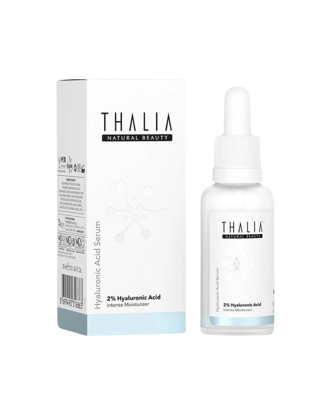 Yoğun Nemlendirici Cilt Bakım Serumu %2 Hiyalüronik Asit & Buğday Proteini 30 ml — görsel 1