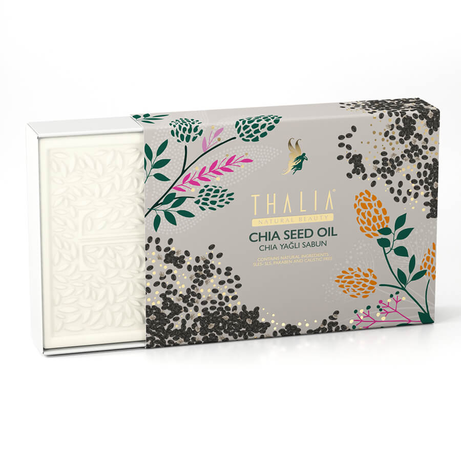 Thalia Hassas Ciltler için Akne & Sivilce Önleyici Chia Yağlı Doğal Katı Sabun - 150 gr