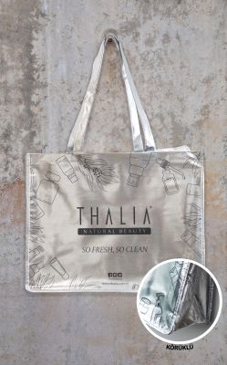 Thalia - Metalize Alışveriş Çantası 45 X 36 X 14cm