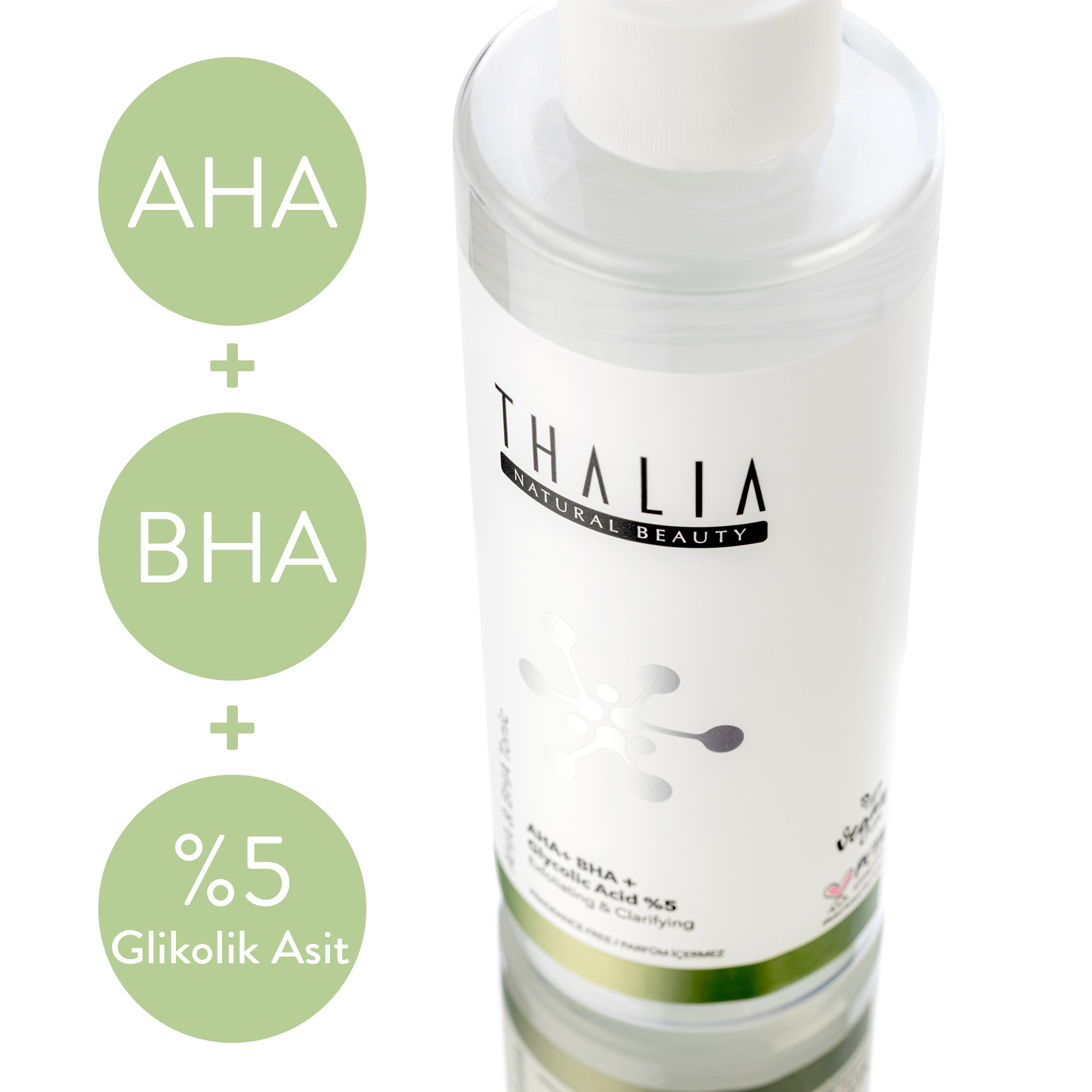 Thalia Gözenek Sıkılaştırmaya Ve Arındırmaya Yardımcı Tonik 200 ml AHA+BHA+ Glikolik Asit % 5 - 200 ml