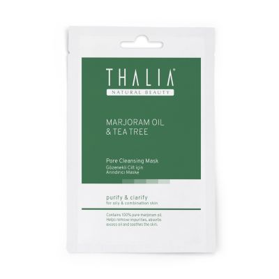 Thalia - Thalia Akne Gidermeye & Gözenek Sıkılaştırmaya Yardımcı Yüz Bakım Maskesi 15 ml Mercan Köşk (Marjoram)