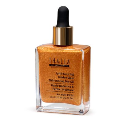 Thalia - Thalia Altın Işıltılı Besleyici Nemlendiricili Kuru Yağ 50 ml