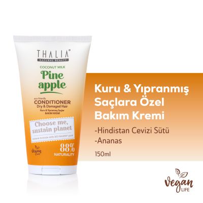 Thalia - Thalia Ananas & Coconut Özlü Kuru & Yıpranmış Saçlara Özel Saç Kremi 150ml