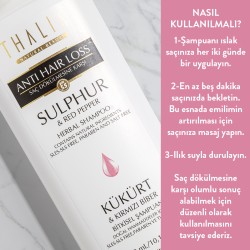 Thalia Kepek Önlemeye Yardmcı Kükürt ve Kırmızı Biber Özlü Saç Bakım Şampuanı - 300 ml - Thumbnail