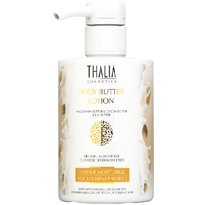Thalia - Thalia Organik Macadamıa Yağlı Body Butter Kuru ve Yıpranmış Cilt Losyonu 300 ml